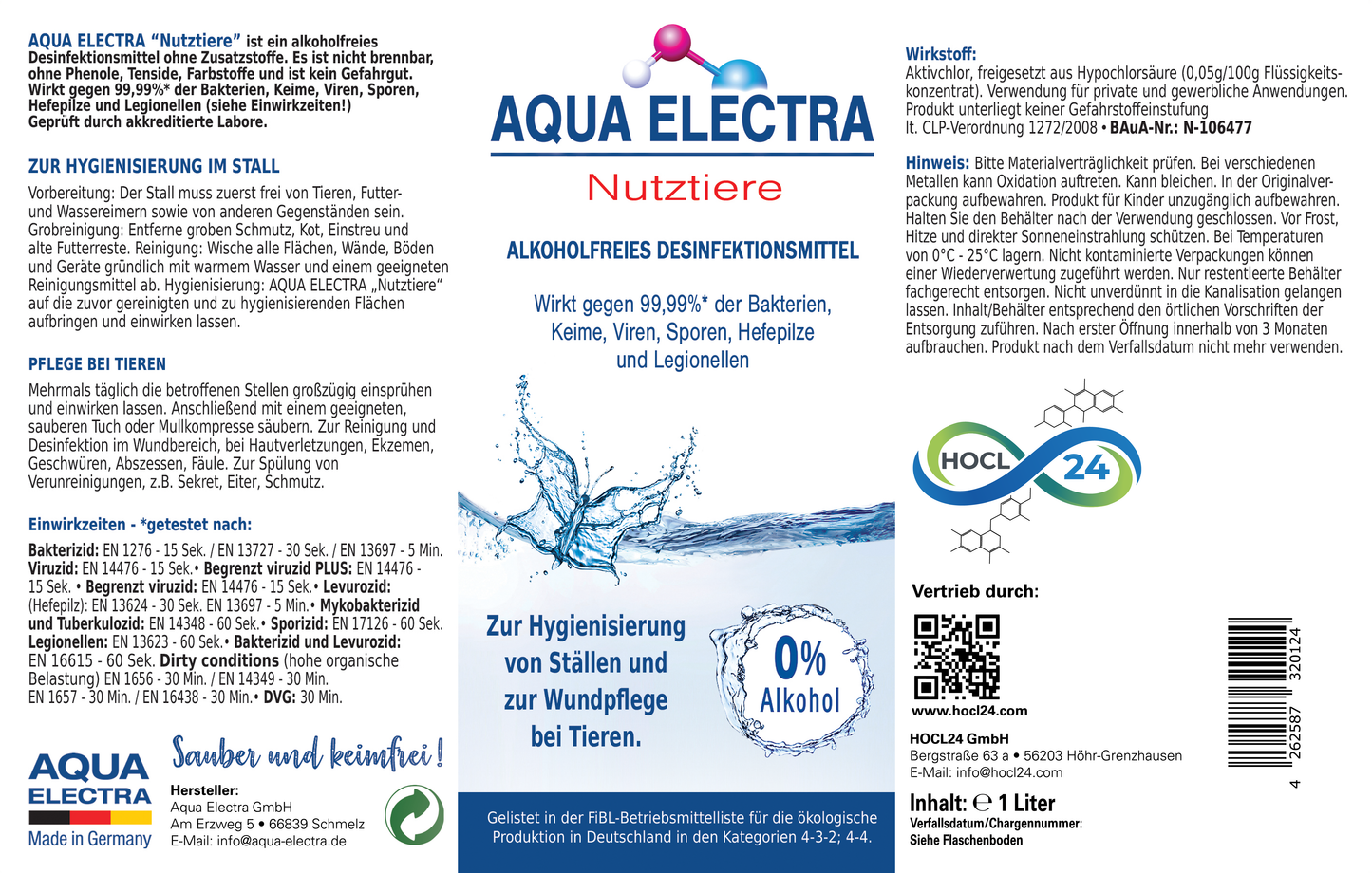 Aqua Electra Nutztiere 1L
