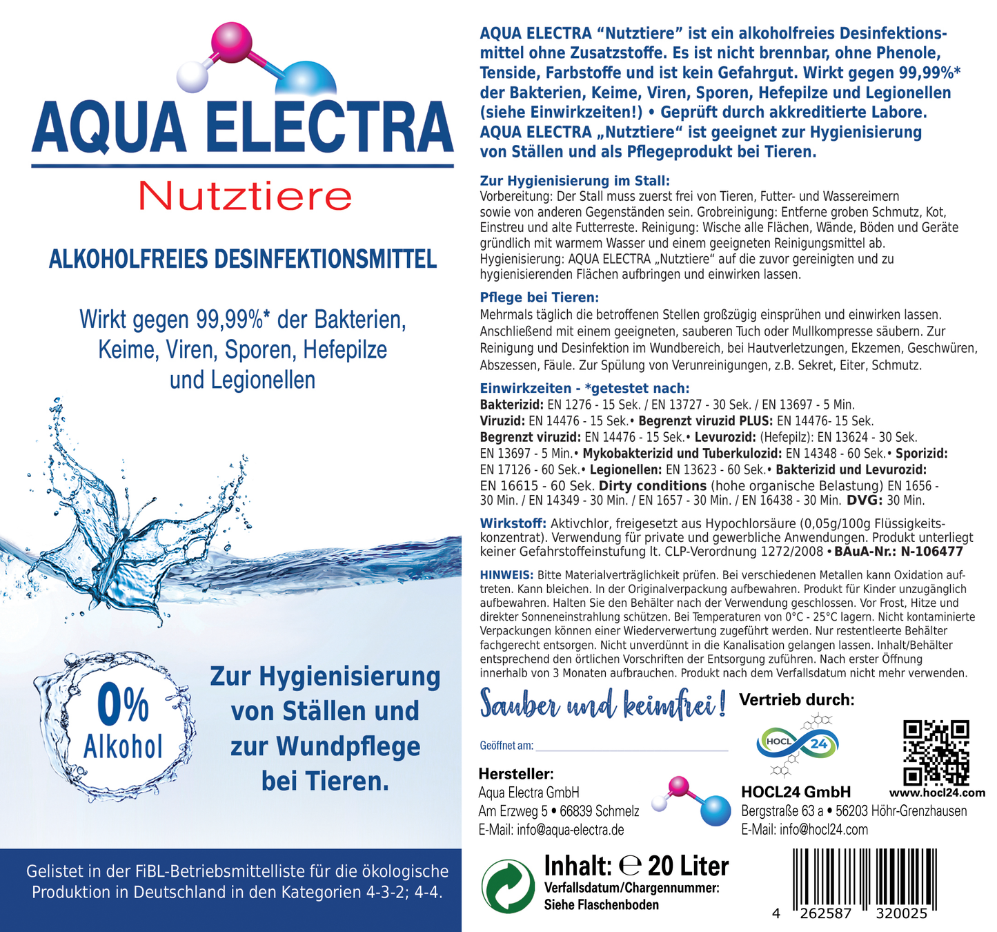Aqua Electra Nutztiere 20L